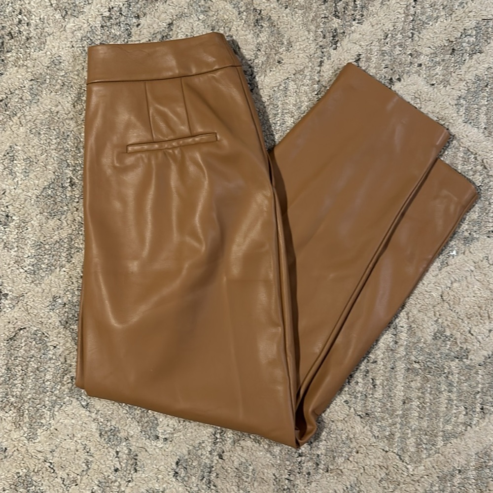 Express brown leather pants - Picture 2 of 5